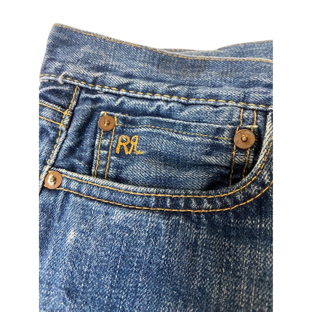 Vintage Ralph Lauren Double RL RRL Jeans Mens 29 Made USA Japan Woven Selvedge